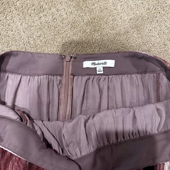 Madewell Crushed Velvet Tiered Mini Skirt - Picture 3 of 4